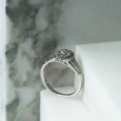 NC Christophersen – Ring i hvitt gull med diamanter – 0,50 ct W/Si