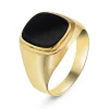 NC Christophersen – Ring i gult gull – Onyx