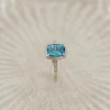 NC Christophersen – Ring i hvitt gull med Blue Topaz og diamanter