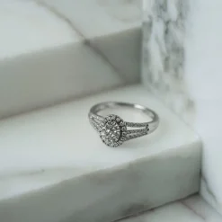 NC Christophersen – Ring i hvitt gull med diamanter – 0,50 ct W/Si