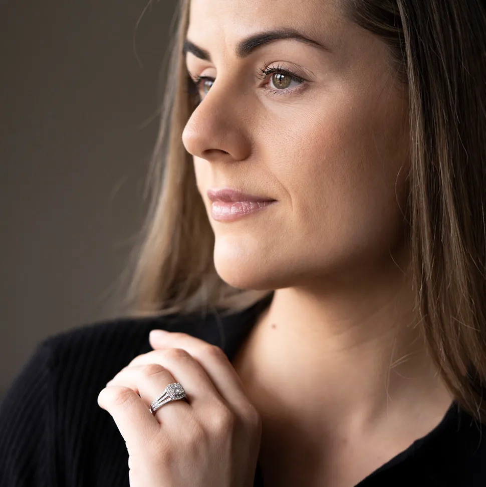 NC Christophersen – Ring i hvitt gull med diamanter
