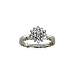 NC Christophersen – Rosettring i hvitt gull med totalt 0,50 ct diamanter