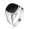 NC Christophersen – Signetring i hvitt gull med svart onyx