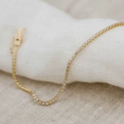 NC Christophersen – Tennisarmbånd i 14k gult gull med diamanter – 1.00ct TW/SI diamanter