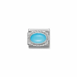 Nomination – Comp. Classic hard stones stainless steel, rich 925 sterling silver setting TURQUOISE