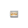 Nomination – Comp, Classic FUN 1 stainless steel, 18k gold and Cubic Zirc, (33_Bow CHERIE)