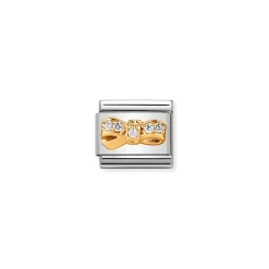Nomination – Comp, Classic FUN 1 stainless steel, 18k gold and Cubic Zirc, (33_Bow CHERIE)