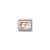 Nomination – Composable Classic LETTERS steel, zircon and 9k rose gold F