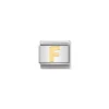 Nomination – COMPOSABLE Classic LETTERS in stainless steel with 18k gold F