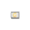 Nomination – COMPOSABLE Classic LETTERS in stainless steel with 18k gold G