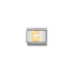 Nomination – COMPOSABLE Classic LETTERS in stainless steel with 18k gold G