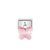 Nomination – COMPOSABLE Classic links in stainless steel with CRYSTAL butterflies Pink