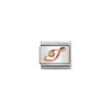 Nomination – Composable Classic LETTERS steel, zircon and 9k rose gold I