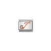 Nomination – Composable Classic LETTERS steel, zircon and 9k rose gold J