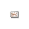Nomination – Composable Classic LETTERS steel, zircon and 9k rose gold K