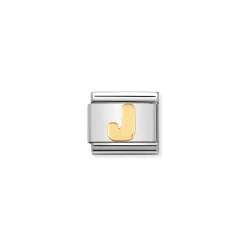 Nomination – COMPOSABLE Classic LETTERS in stainless steel with 18k gold J