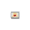 Nomination – Composable Classic LOVE 1 stainless steel, enamel and 18k gold Bear with heart