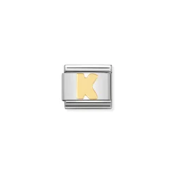 Nomination – COMPOSABLE Classic LETTERS in stainless steel with 18k gold K