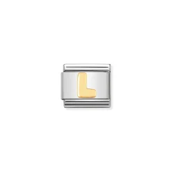 Nomination – COMPOSABLE Classic LETTERS in stainless steel with 18k gold L