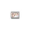 Nomination – Composable Classic LETTERS steel, zircon and 9k rose gold P