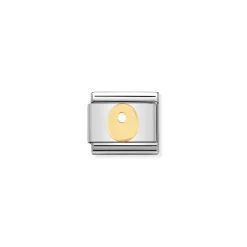 Nomination – COMPOSABLE Classic LETTERS in stainless steel with 18k gold O