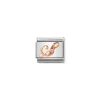 Nomination – Composable Classic LETTERS steel, zircon and 9k rose gold S