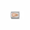 Nomination – Composable Classic Symbols in stainless steel with 9k rose gold and CZ Hand of Fatima