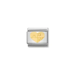 Nomination – COMPOSABLE Classic LOVE in stainless steel with 18k gold (18_Heart with puzzle)