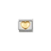 Nomination – COMPOSABLE Classic LOVE in stainless steel with 18k gold Raised heart
