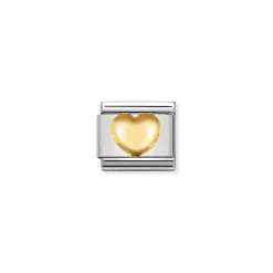 Nomination – COMPOSABLE Classic LOVE in stainless steel with 18k gold Raised heart