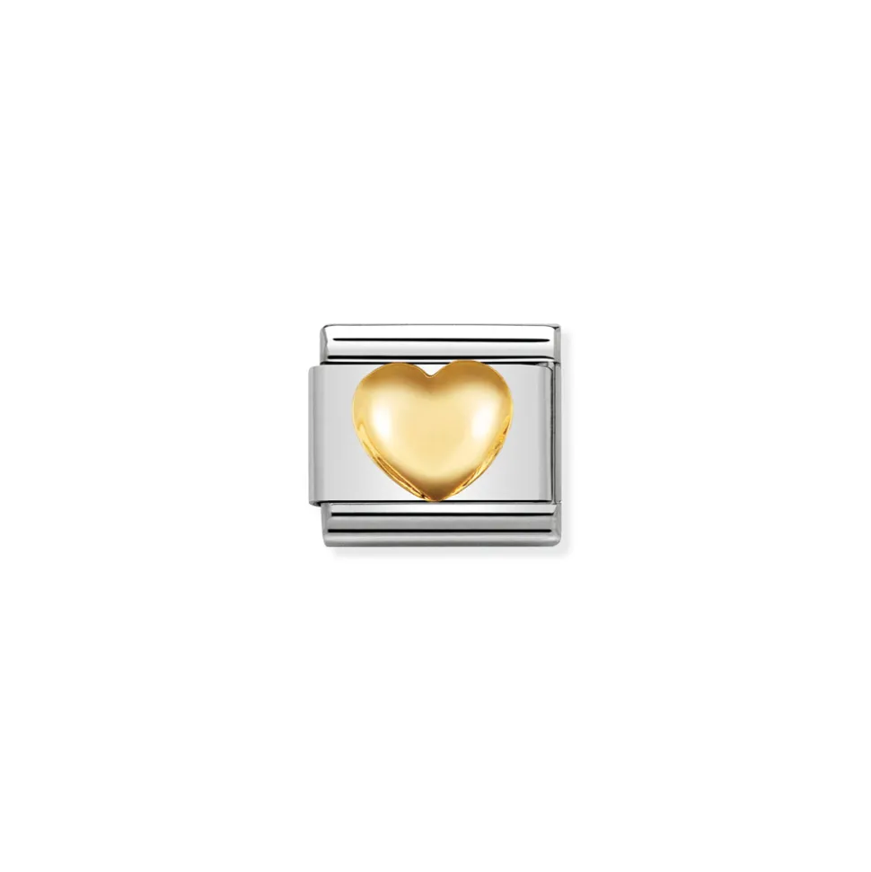 Nomination – COMPOSABLE Classic LOVE in stainless steel with 18k gold Raised heart