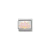 Nomination – COMPOSABLE CLASSIC NATURA IN STAINLESS STEEL WITH ENAMEL AND 18K GOLD (17_LOTUS FLOWER)