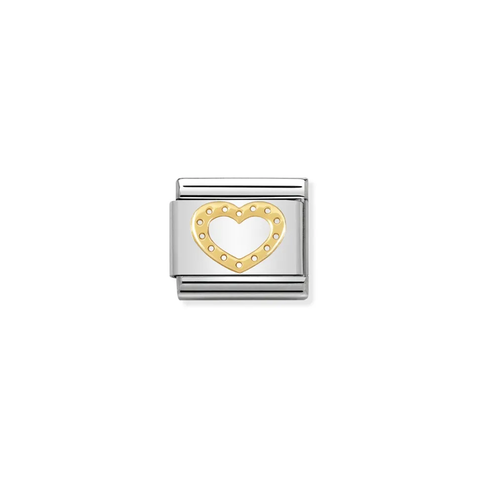 Nomination – COMPOSABLE CLASSIC LOVE IN STAINLESS STEEL WITH 18K GOLD (19_HEART WITH DOTS)