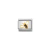 Nomination – Composable Classic NATURA in stainless steel with enamel and 18k gold Bee