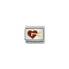 Nomination – COMPOSABLE Classic LOVE in stainless steel with enamel and 18k gold (47_Heart with key)