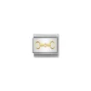 Nomination – Composable Classic SYMBOLS steel and 18k gold (31_Snaffle bit)