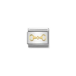Nomination – Composable Classic SYMBOLS steel and 18k gold (31_Snaffle bit)