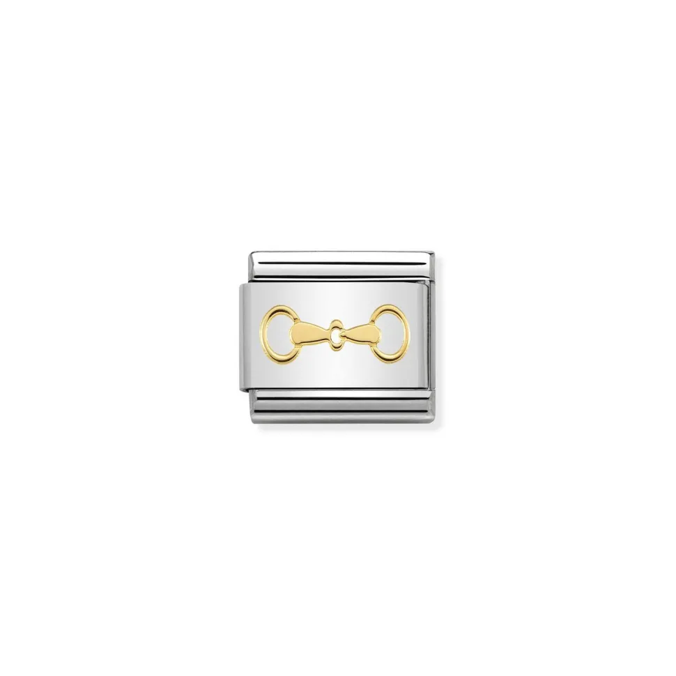 Nomination – Composable Classic SYMBOLS steel and 18k gold (31_Snaffle bit)