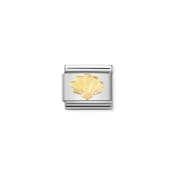 Nomination – COMPOSABLE Classic NATURE in stainless steel with 18k gold (05_Shell)