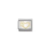 Nomination – COMPOSABLE CLASSIC LOVE IN STAINLESS STEEL, ENAMEL AND 18K GOLD (40_HEART WITH FLOWER)