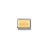 Nomination – Composable Classic MONTH STONE in steel, stones and 18k gold April DIAMOND