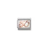 Nomination – Composable Classic NUMBERS steel, zircon and 9k rose gold 50