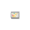 Nomination – Composable Classic SYMBOLS steel, enamel and 18k gold Multicolor Unicorn
