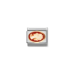 Nomination – COMPOSABLE Classic OVAL STONES in stainless steel with 18k gold (12_CAMEO)