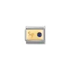 Nomination – Composable Classic MONTH STONE in steel, stones and 18k gold September SAPPHIRE