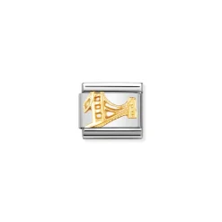 Nomination – COMPOSABLE Classic MONUMENT RELIEF 1 in stainless steel with 18k gold (01_Golden Gate Bridge)