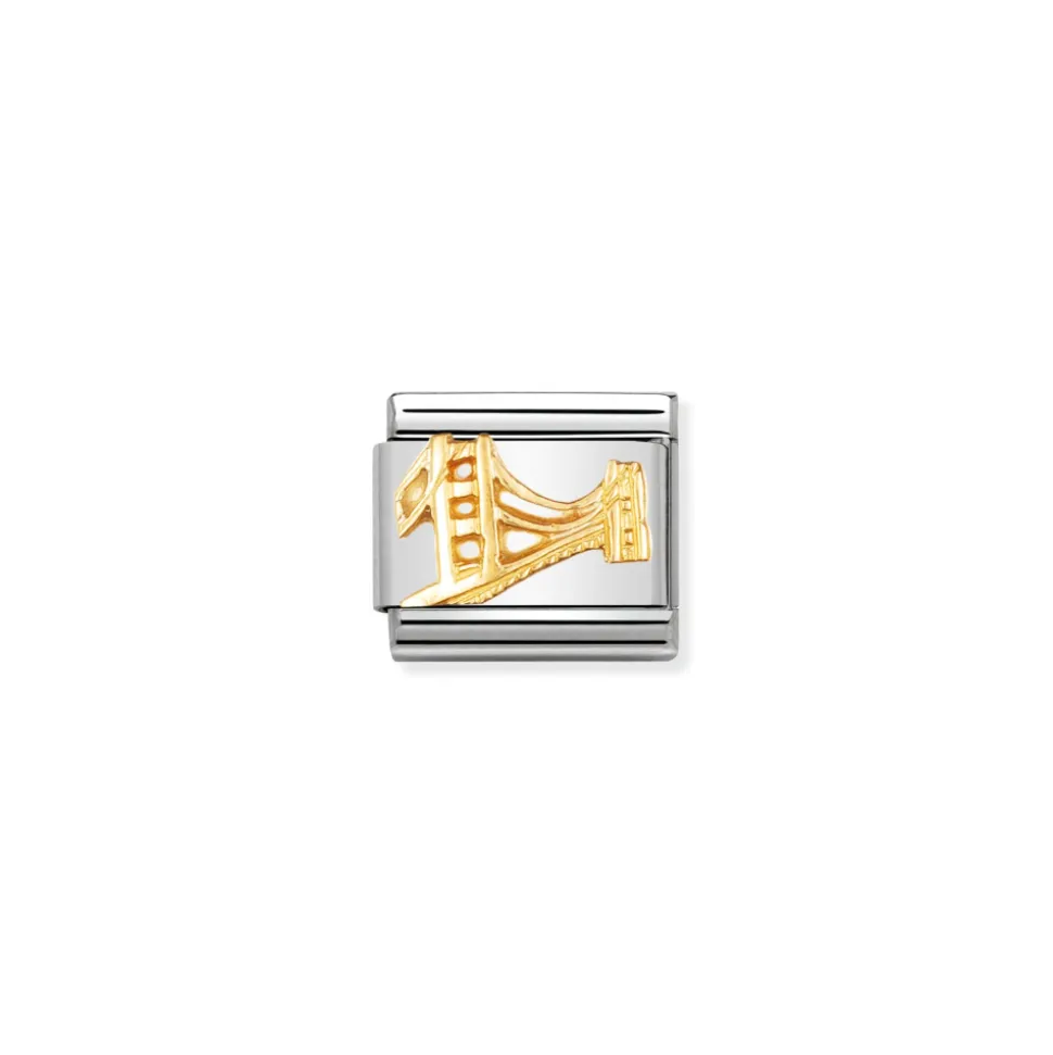 Nomination – COMPOSABLE Classic MONUMENT RELIEF 1 in stainless steel with 18k gold (01_Golden Gate Bridge)