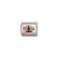 Nomination – Composable Classic PLATES (IC) steel and 9k rose gold (31_Yoga meditation)