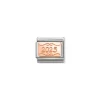 Nomination – Composable Classic PLATES in stainless steel with 9k rose gold CUSTOM (55_Plate 2025)