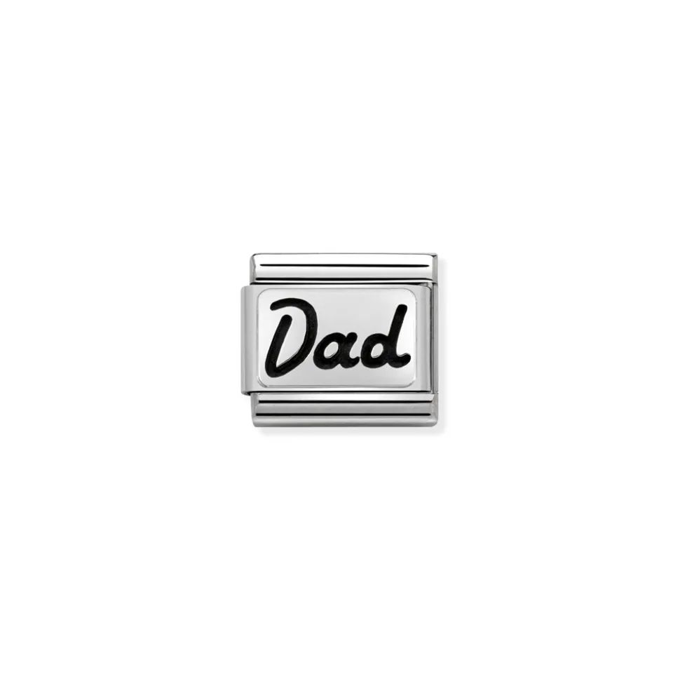 Nomination – Composable Classic PLATES OXIDIZED steel and 925 sterling silver DAD